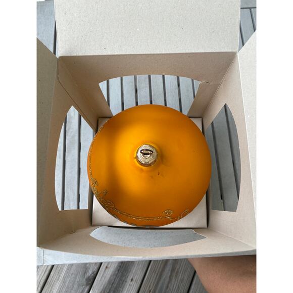 Vintage millennium glass XL Christmas tree ornament, 2000, Made in Poland, 6" - Picture 6 of 8